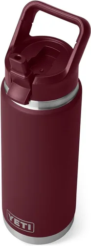 Vista 30 de YETI Rambler Botella de 26 onzas, aislada al vacío, de acero inoxidable, con tapa de popote a juego Cherry Blossom - Texturizado
