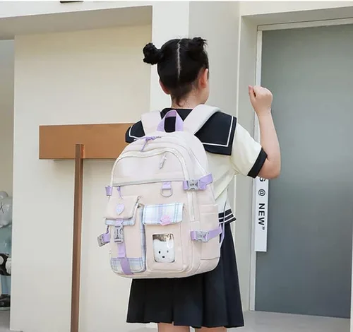 Vista 5 de dageraad Mochilas para niñas, Negro -, Mediana, Mochila