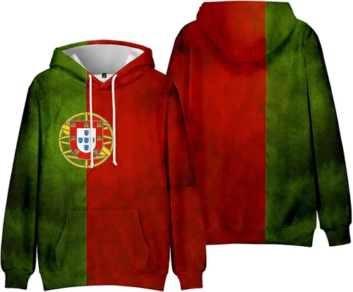 Vista 3 de Sudadera con capucha unisex con estampado 3D de Cristiano Ronaldo, CR7 de algodón con cordón de manga larga