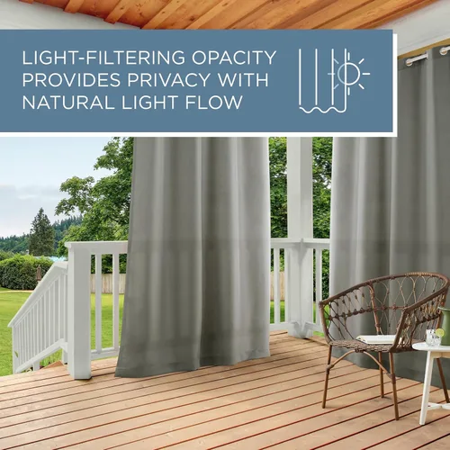 Vista 123 de TOWN & COUNTRY BASICS Cabana Cortinas Sólidas de Peso Pesado para Interiores y Exteriores, Opacidad de Filtrado de Luz con Parte Superior de Ojales