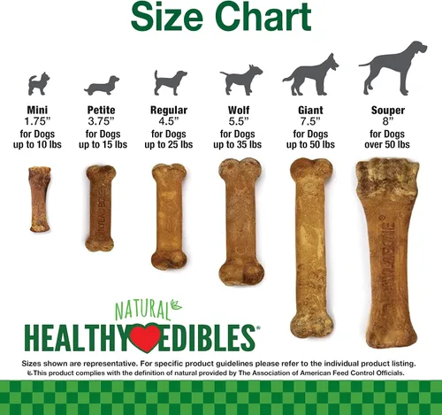 Vista 5 de Nylabone Healthy Edibles Masticables Naturales para Perros de Larga Duración con Sabor a Tocino para Perros, X-Large/Souper (1 unidad)