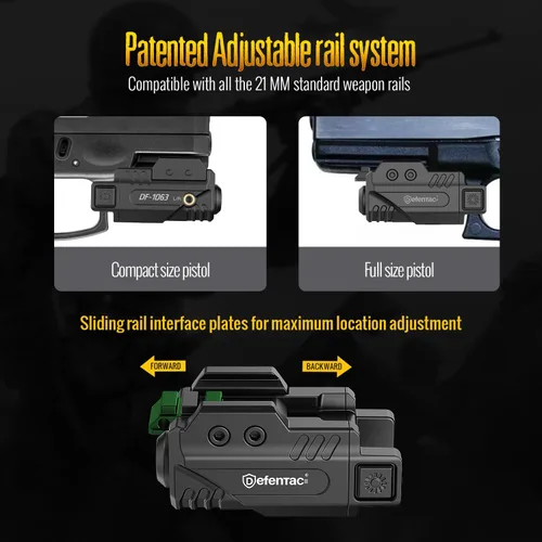 Vista 3 de Defentac - Visor láser para pistola/arma de mano, haces magnéticos recargables para armas con riel, compatible con Taurus G2C G3 G3C