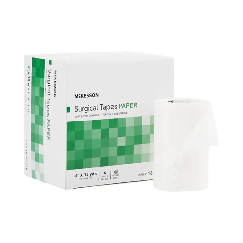 Vista 9 de McKesson Cinta quirúrgica, no estéril, papel permeable al aire, 1/2 in x 10 yardas, 24