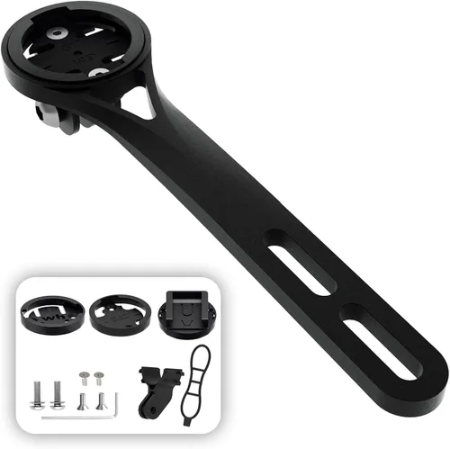 Vista 8 de Soporte para computadora de bicicleta, soportes delanteros para bicicletas de carretera, manillar integrado, montaje combinado de computadora