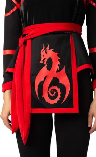 Vista 5 de Spooktacular Creations Disfraz de guerrero Ninja de Halloween para mujer con máscara Ninja