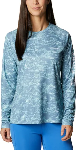 Vista 24 de Columbia womens Super Tidal Tee Long Sleeve Cypress Seamoss