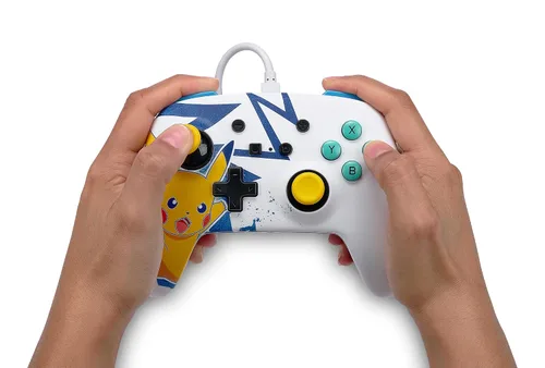 Vista 2 de PowerA Enhanced Wired Controller for Nintendo Switch - Pikachu High Voltage