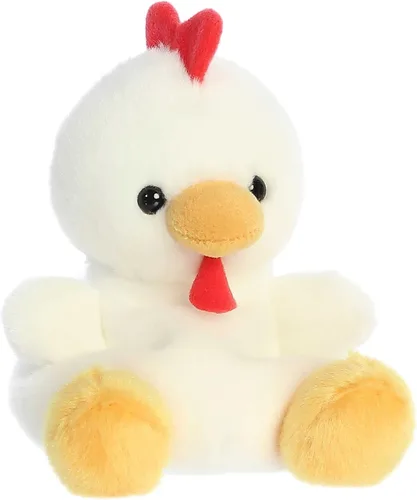Vista 3 de Aurora Adorable animal de peluche Palm Pals Cooper Chicken, divertido peluche coleccionable para niños y adultos, perfecto para decorar habitaciones