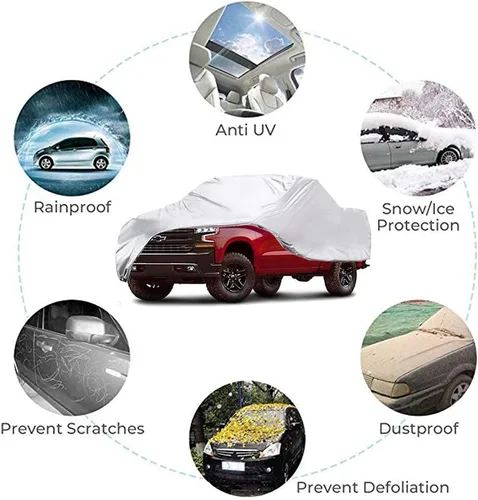 Vista 4 de GUNHYI Cubierta de camión para Ford Ranger, 6 capas impermeable para todo tipo de clima, cubierta completa de camioneta para cabina regular/súper