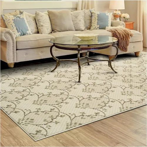 Vista 10 de Superior Alfombra de área de 2 x 3 pies y 0.394 in de altura con respaldo de yute, tejida a la moda y asequible colección Abner, color negro