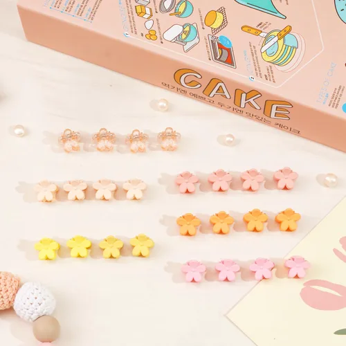 Vista 7 de CÉLLOT 96 piezas de flequillo para el pelo de niñas pequeñas, mini pinzas para el cabello, accesorios para el cabello para niñas, adolescentes