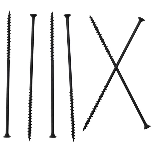 Vista 13 de JEGONFRI 250 tornillos para paneles de yeso #6 × 1 pulgada de alta dureza, negro, rosca gruesa, cabeza Phillips, cabeza avellanada, tornillos negros