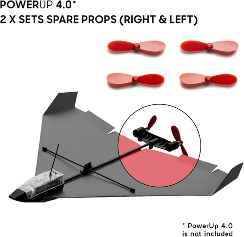 Vista 4 de POWERUP Toys Spare Parts Kit 4.0 - Piezas adicionales para el kit de avión de papel alimentado por teléfono inteligente volador