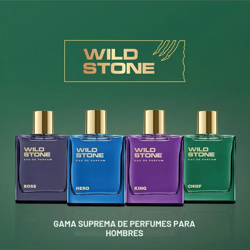 Vista 8 de Wild Stone Chief Eau De Parfum 3.38oz, 3.4 fl oz Perfume EDP de lujo para hombres Fragancia intensa de larga duración 100% aroma líquido