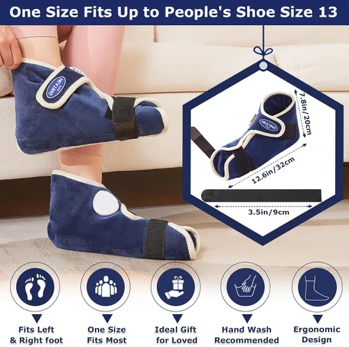 Vista 4 de CAMECO 1 par de almohadillas térmicas de pies para neuropatía de pies, calentadores de pies térmicos para mujeres y hombres, almohadilla de terapia
