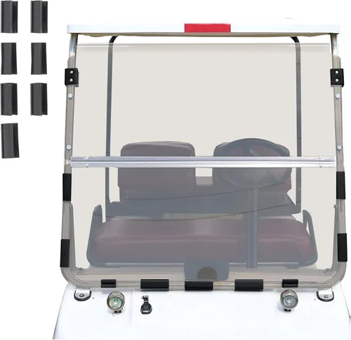 Vista 12 de ECOTRIC Parabrisas compatible con Club Car DS de 1982-2000.5 Clear Fold Down resistente al impacto para carrito de golf Modelo DS