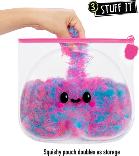 Vista 6 de Fluffie Stuffiez Rainbow - Peluche coleccionable grande de 11 pulgadas, desembalaje sorpresa con ASMR abrazable Fidget DIY Fur Pull, pelusa
