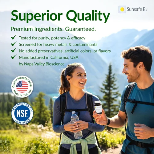 Vista 5 de Sunsafe Rx Suplemento antienvejecimiento: píldoras naturales de protección de la piel con antioxidantes para una apariencia juvenil y salud ocular +