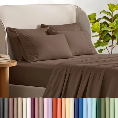 Vista 18 de Bare Home Hotel Luxury - Juego de sábanas Queen extra suave, 6 piezas, bolsillos profundos, ajuste fácil, refrescantes y transpirables, resistentes