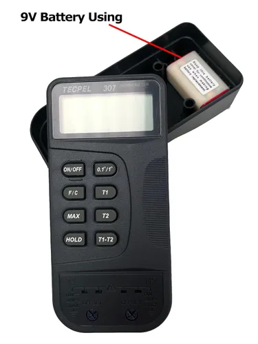 Vista 3 de TECPEL Termómetro digital DTM-307 con sonda de sensor de termopar tipo 2 k (TPK-01)