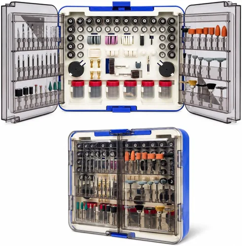 Vista 10 de HARDELL Kit de 508 piezas de accesorios para herramientas rotativas para bricolaje, brocas multiusos de 1/8" para herramientas rotativas, accesorios