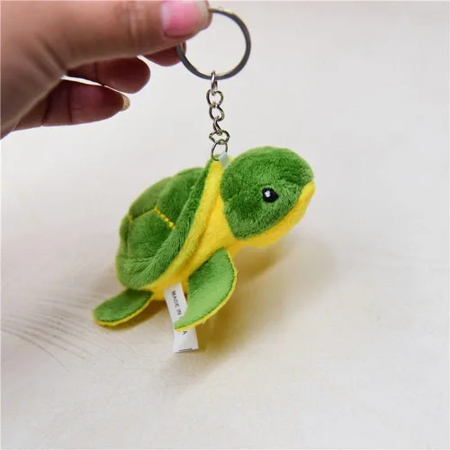 Vista 3 de Llavero de tortuga verde, mini tortuga marina, tortuga, lindo llavero para decoración de fiesta de cumpleaños, bolsa de regalo, accesorios, llavero