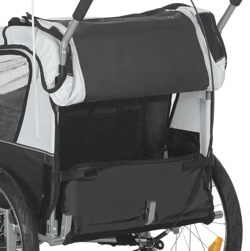 Vista 9 de Aosom Elite 360 - Remolque giratorio para bicicleta para niños, doble para niños, dos ruedas Negro