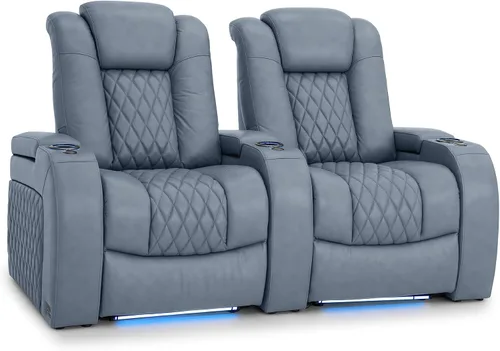 Vista 108 de Seatcraft Asiento de cine en casa Diamante Marrón Reclinable Individual