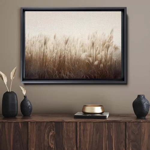 Vista 5 de Boho Elegance Pampas Grass Wall Art - Summer Field Print, Wheat Print, Nature-Inspired Gift with Dried Grass Vibes