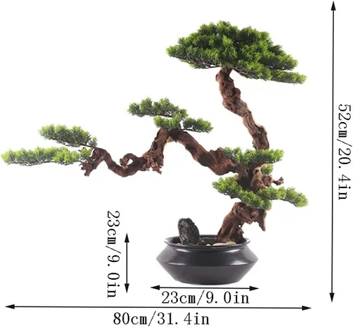Vista 2 de Escultura de estatua de feng shui chino nuevo chino interior decoraciones para el hogar simulación decoraciones de escritorio plantas verdes