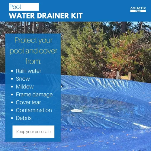 Vista 3 de Aquatix Pro kit de secador de alberca para suelo con cubierta sifón y bomba y manguera de 16 pies
