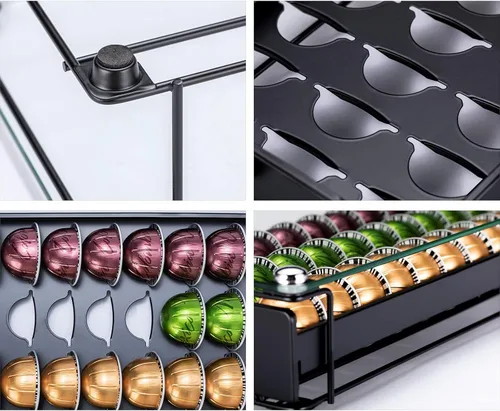 Vista 4 de ZCDCP Nespresso Vertuo - Soporte para cápsulas de café, cajón, color negro, 30 cápsulas