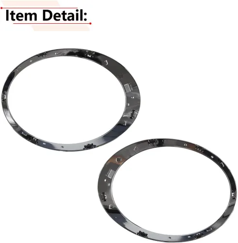 Vista 4 de RLB-HILON Anillo de ajuste para faros delanteros compatible con MINI Cooper R55 R56 R57 R58 R59 2007 2008 2009 2010 2011 2012 2013 2014 2015 Año, 1