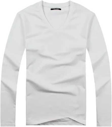 Vista 10 de XUDIAN. Camiseta de manga larga para hombre, cuello redondo