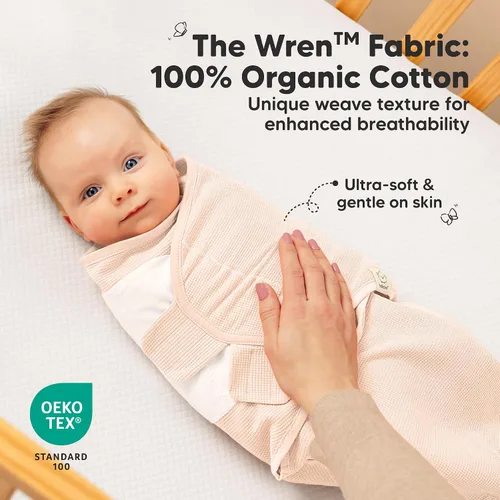 Vista 2 de Paquete de 3 pañales orgánicos para recién nacidos, sacos de dormir para recién nacidos, pañales para bebés de 0 a 3 meses, manta para recién