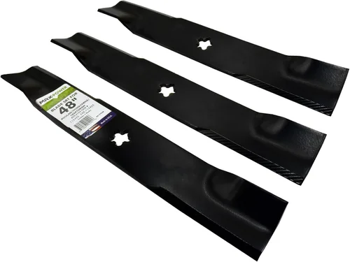 Vista 7 de MaxPower 561743B Juego de cuchillas para Poulan de 48 pulgadas, Husqvarna, Craftsman Reemplaza OEM No. 539-113425, 48 pulgadas, negro For 48" Cut