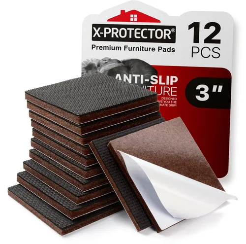 Vista 12 de Almohadillas Antideslizantes para Muebles X-PROTECTOR 48 PIEZAS - 32 piezas Redondas de 1" + 16 piezas Cuadradas de 2" Agarraderas para Muebles!