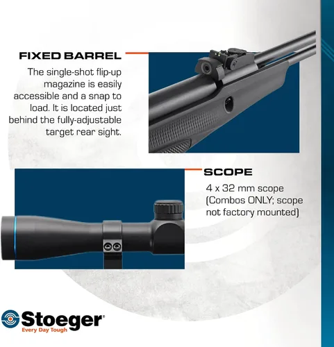 Vista 4 de Stoeger Combo S6000-E - Calibre .22 - Madera dura con pellets puntiagudos X-Power Dome