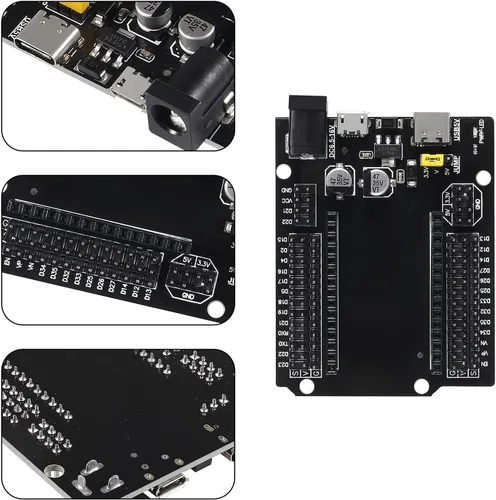 Vista 3 de 3Set ESP32 ESP-32S WiFi Placa de desarrollo NodeMCU-32S Microcontrolador Procesador integrado con ESP32 Placa de desarrollo Placa de ruptura GPIO