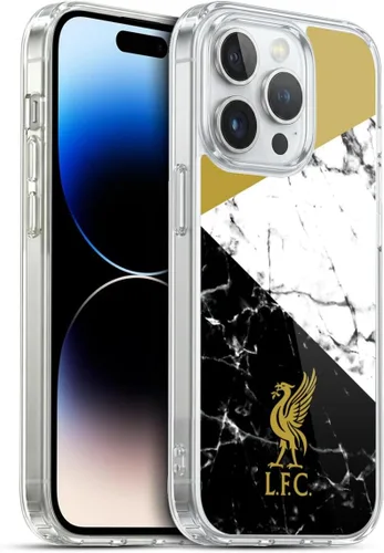 Vista 90 de Oficial LIVERPOOL Football Club 2017/18 Mármol Soft Gel Case para iPhone de Apple 7 Plus/8 PLUS Escudo negro.