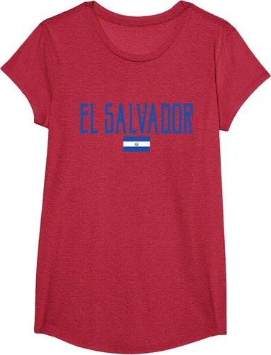 Vista 59 de Camiseta de texto azul con bandera de El Salvador, Negro, S