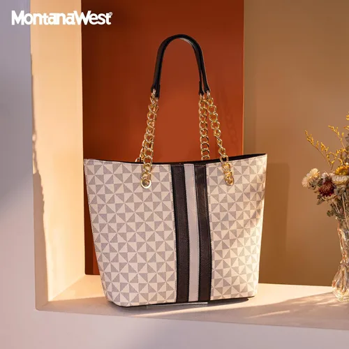 Vista 5 de Montana West Bolso y bolsos de mano para mujer, bolso de hombro con cadena