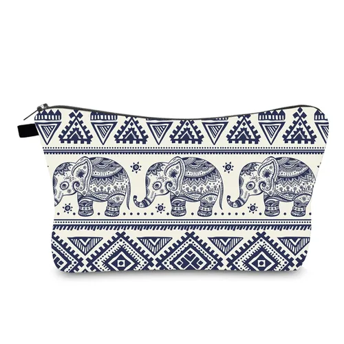 Vista 8 de FITINI Bolsa de maquillaje de aguacate de viaje, pequeña bolsa organizadora de cosméticos portátil para mujeres y niñas, con cremallera