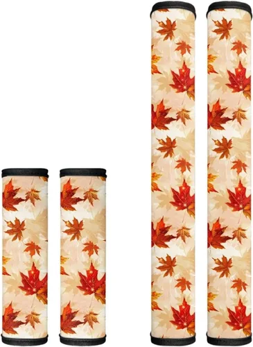 Vista 43 de Juego de 4 fundas para manijas de microondas con diseño de rayas de vaca tribal, azteca, decoración de cocina, antideslizantes, a prueba