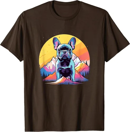 Vista 62 de French Bulldog Dog Men Women Kids T-Shirt Asphalt Grey
