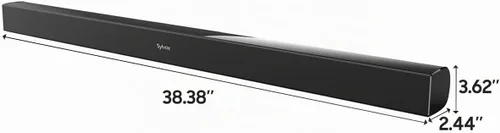 Vista 4 de SYLVOX Barra de sonido para exteriores, IP65 impermeable de 60 vatios con HDMI, óptica, AUX, conexión USB y Bluetooth, 38 pulgadas, montable