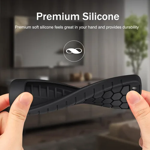 Vista 3 de CaseBot Funda para Alexa Voice Remote Pro (versión 2022) – Honey Comb ligera, antideslizante, a prueba de golpes, funda protectora de silicona