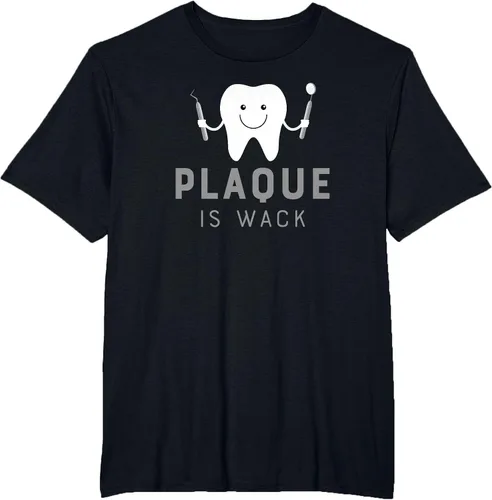 Vista 5 de Plaque is Wack Funny Dental Hygienist T-Shirt Asphalt Grey