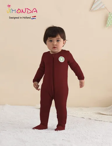Vista 40 de Jimonda Pijama de bambú para bebé, unisex, para niños y niñas, de una pieza, manga larga, cierre de cremallera de 2 vías, mameluco
