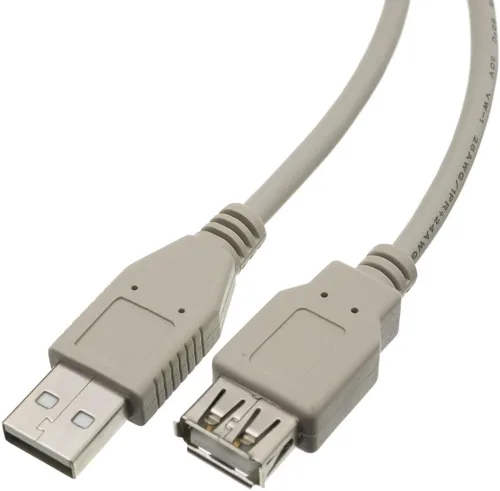 Vista 4 de CableWholesale Cable de extensión USB 2.0 de 1 pie, negro, tipo A macho/enchufe tipo A, cable de extensión USB de alta velocidad macho a hembra
